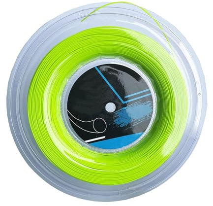 Cuerda de tenis, absorción de golpes, alta resistencia, rendimiento elástico (200 m), entrenamiento profesional y partidos competitivos, 23 x 23 x 4 cm, negro, verde y