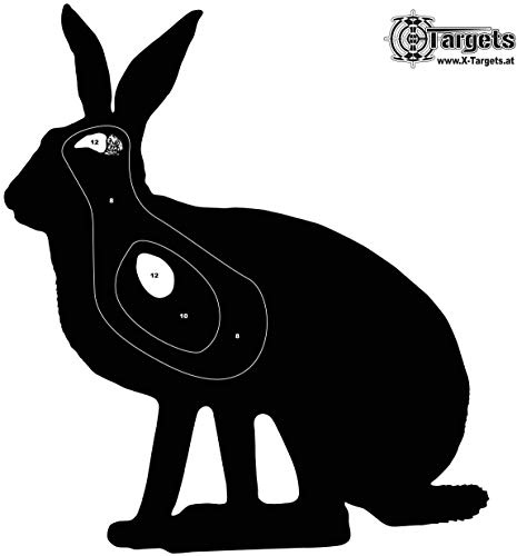 X-Targets Målskivor i naturlig storlek *fältkanin*/50 x 50 cm/papper 120 g/m² (20 stycken)