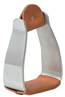 Weaver Leather Sloped Aluminum Stirrups with Leather Brown