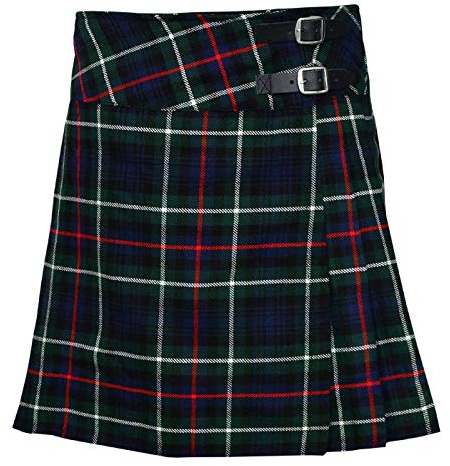 Ladies Knee Length Kilt Skirt 20 Length Tartan Pleated Kilts - Mackenzie