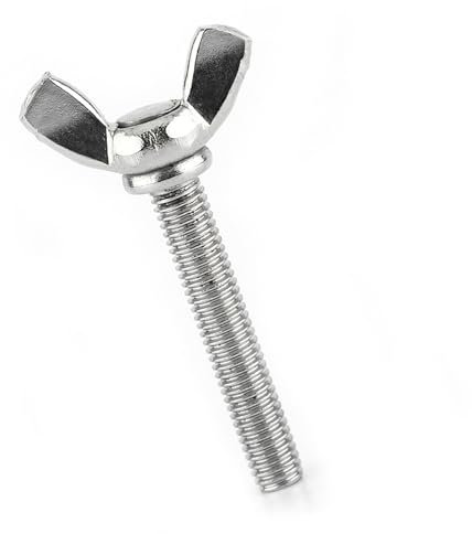 Paquete de 5PCS M5 304 ala de acero inoxidable mariposa Tornillos atornillados perno de la máquina sujetador de la máquina en 8 estilos(M5*40mm)