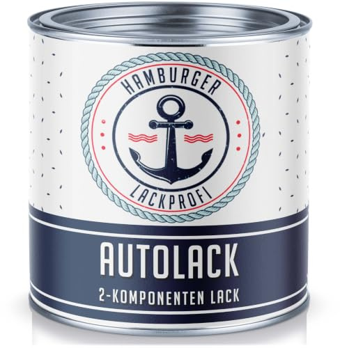 Hamburger Lack-Profi 2K Autolack GLÄNZEND Rapsgelb RAL 1021 Gelb Decklack - Hochdeckend - Rostschützend - Kratz- und schlagfest (5 L)
