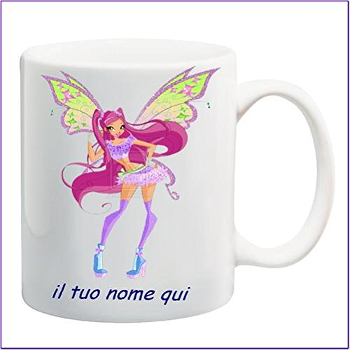 My Cust MUG TAZZA ADATTA A WINX,FATA BLOOM, PERSONALIZZATA CON NOME FRASE O FOTO - IDEA REGALO