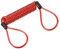 PATIKIL Sicurezza Acciaio Cavo 3.5mm x 1.5m/4.92ft Rivestito Molla Bagaglio Blocco Filo Corda con Doppio Cerchio Rosso