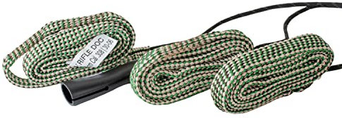 Rifle Doc Waffen-Laufreinigungsschnur-Set für Kaliber 7,62mm | Cal .308 .30-06 .300. (Öl-Schnur, Standard-Schnur & Premium Schnur - Doppelbürste + Griff)