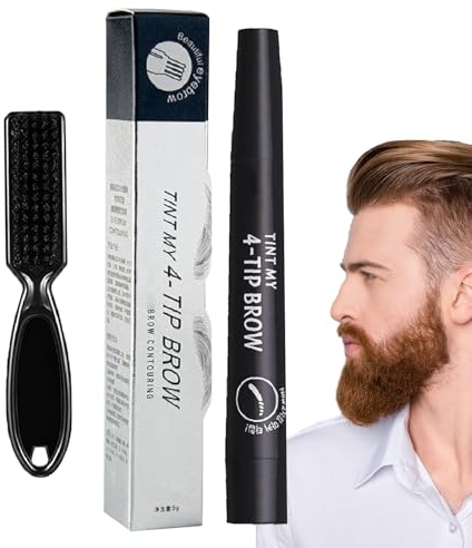 Bartstift,Wasserfester Bartfüllstift - Bartfüllstift, Bartfarbe, effektiv verbessernder Gesichtsbartmarker für die Reparaturform des männlichen Schnurrbarts