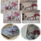 LS-LebenStil 2X Kork Retro Tischset Platzset Vintage Flower Krug 40x30cm abwaschbar Rechteck Platzmatte abwaschbar Korkunterseite Placemate Tisch Untersetzer Unterlage Teller Geschirr Vasen