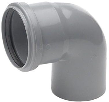 HT Bogen DN 50 90° Grau PP Kunststoff | mit Dichtung | Gummidichtung | Abwasser Installation | Kanalrohrsystem | komplettes HT-System