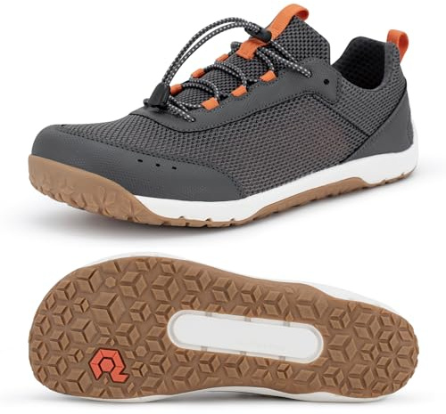 Pulltop Men's Barefoot Water Shoes | Quick-Dry | Lightweigh Wide Zero Drop Self-Draining Sole Amphibious Sneakers Dark-Gray Size 10
