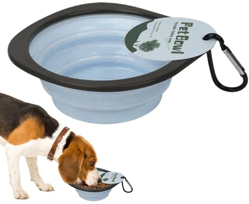 Gamelle pour Chien Pliable - Bol Portable - Écuelle Eau Transportable avec Mousquetons - Abreuvoir pour Chien | pour La Randonnée Le Camping pour Chiens Chats