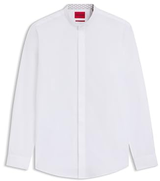 HUGO Hommes Kaleb Chemise Slim Fit en Popeline de Coton Facile à Repasser