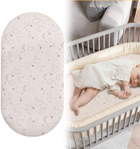 Saituo Home Lakan för babysäng, sängkläder för barnvagnar, för barnvagn, lakan, barnvagn, madrass, babysäng, 83 x 43 cm (rosa)