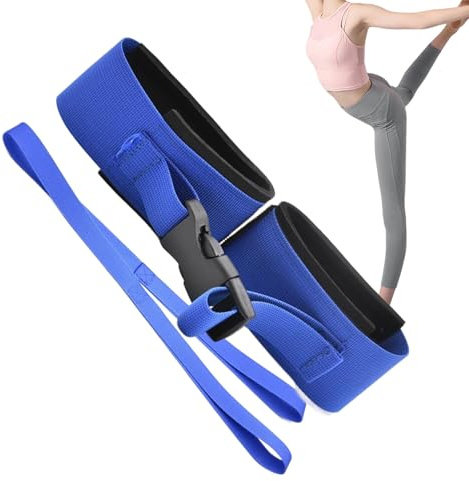 Elastiskt yogabälte – stretchigt gymnastikstödband, flexibilitetsträningsutrustning, mild motståndsutrustning, mjukt spänningsstöd, bärbar rörelsehjälp för danträningar, ledsträcka