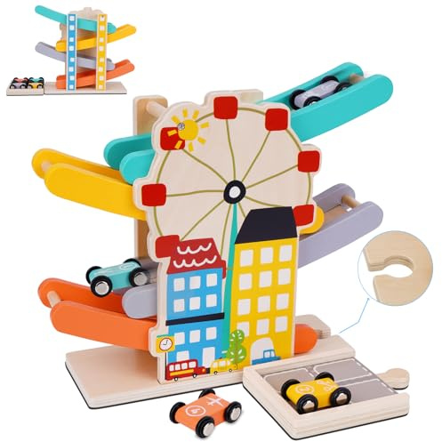 FCSONU Montessori Träleksak för Småbarn 1–3 år|Finmotorik Pedagogisk Leksak | sensorisk leksak, spel barnleksaker, spel och leksaker, småbarnsleksak, julklapp födelsedagspresent bebis pojkar flickor