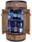 Fassbar mit Tür LED RGB Beleuchtung - Handgemacht Holzfass Fassregal 80x50cm - Aufbewahrungsschrank für Wein Whisky Bier Flaschen Fass Hausbar Weinflaschen Schnapsfass. EIN Geschenk für jeden Anlass