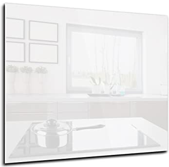 Canvasfly 60x50 Wandpaneele für Küche Deko-Spritzschutz für Küchenrückwand Glas Bilder Gehärtet Küchen-Deko Glasplatte aus Vorgespanntem Glas Küchenrückwandplatte Einheitliche Farbe