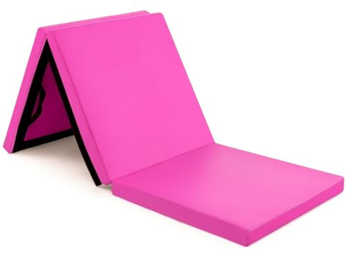 NORTHERN Yoga Mat Exercise Fitness Tri-Fold Foam Mat Extra Thick Non Slip Large Padded Stretching Home Gym Equipment Accessory 3 Folding Multi-Purpose Workout with Carrying Handle