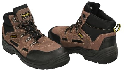 WOLFPACK LINEA PROFESIONAL Botas Seguridad Tiborx S1P+SR+FO Talla 43 Puntera Reforzada, Suela Antiperforación Antideslizante. Botas Trabajo Seguridad