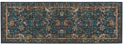 HUG RUG Washable Eco-friendly Non-slip Rug for Bedroom, Living Room, Hallway, Kitchen, Entryway Eco-Washable Midnight Paisley (75x220)