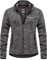 REPUBLIX Herren Fleecejacke Strickfleece Sweatjacke Männer Pullover Hoodie RD-029 Schwarz L