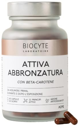 Biocyte Attiva Abbronzatura Forte Integratore Solare 60 Capsule 2 Mesi
