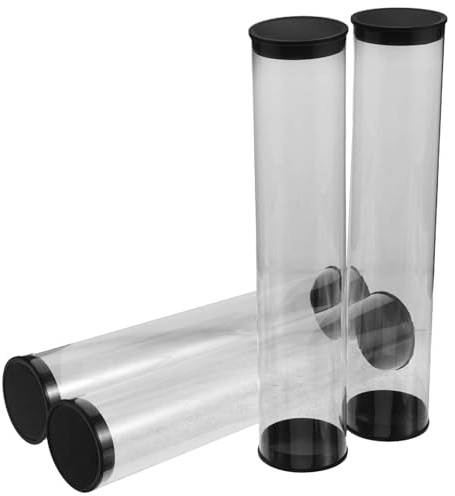GALPADA 4pcs Golf Ball Tube with Caps Pvc Plastic Cylindrical Storage Tubes for Golf Ball Collection Display Case Antirolling Stability and Space and Travel