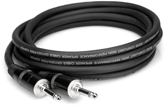 Hosa SKJ-410 Pro Speaker Cable, REAN 1/4 Inch TS to Same, 10 Feet