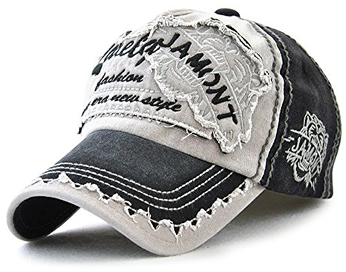 Tioamy Baseball Kappe Basecap Unisex einstellbare Retro Baseball Hut Freizeit Cap modischste Cotton Cap Schreiben Outdoor Hut, Einheitsgröße, schwarz