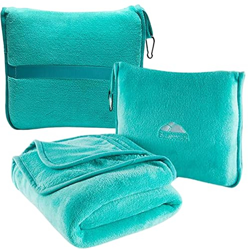 BlueHills Travel Pillow Blanket Compact Large T006