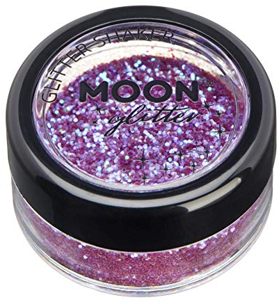 Iridescent Glitter Shakers by Moon Glitter - Purple - Cosmetic Festival Makeup Glitter for Face, Body, Nails, Hair, Lips - 5g