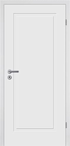 HORI® Zimmertür Alicante Weisslack mit Eckkante - Röhrenspan Türblatt, 1985 x 860 mm, DIN Rechts, Made in Germany