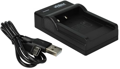 vhbw Cargador USB-C Compatible con Sony Cybershot DSC-W310 | DSC-W320, DSC-W330, DSC-W350 cámara videocámara/batería + cable USB-C + LED