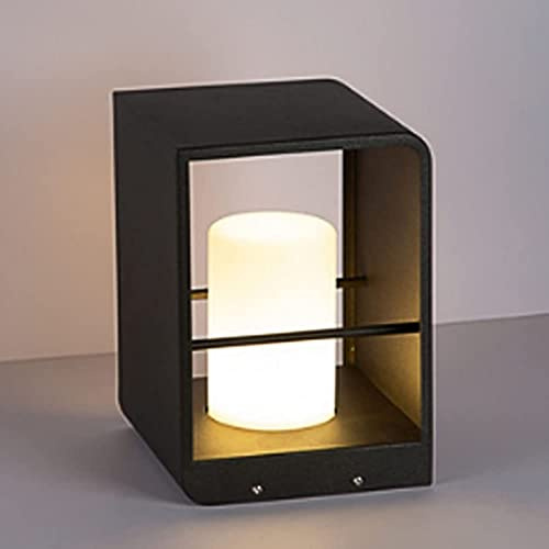 Portal de lámpara de pilar retro de luz de poste de jardín, luces de tapa de poste al aire libre modernas nórdicas Luces de pilar impermeables IP65 Linterna de estigma al aire libre antioxidante de