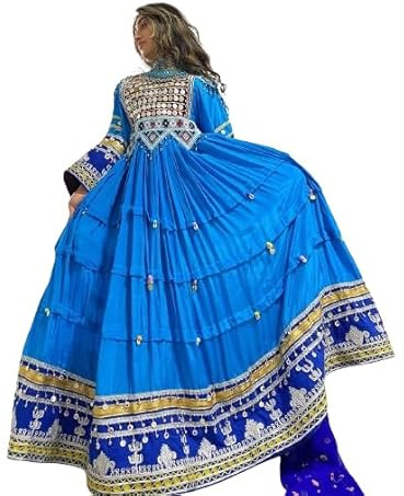 Charma Dozi Work: The Exquisite Artistry of Afghan Traditional Dress Blue