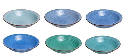 Piatto profondo Studio Tavola Ocean Blue – Ø 21 cm – 6 pezzi