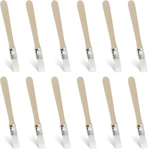 13 cm målarpensel trim målningsverktyg mjuk borst med trähandtag små penslar för vägg, touch up, skåp, staket, kantmålningsverktyg (1,3 cm bred, vit)