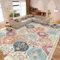 IKALIFE Teppich Wohnzimmer Vintage Waschbar - Waschbarer Kurzflor Teppich rutschfest Super Weich Blumen Design Groß Wohnzimmerteppich für Schlafzimmer Esszimmer 160x230 cm Orange