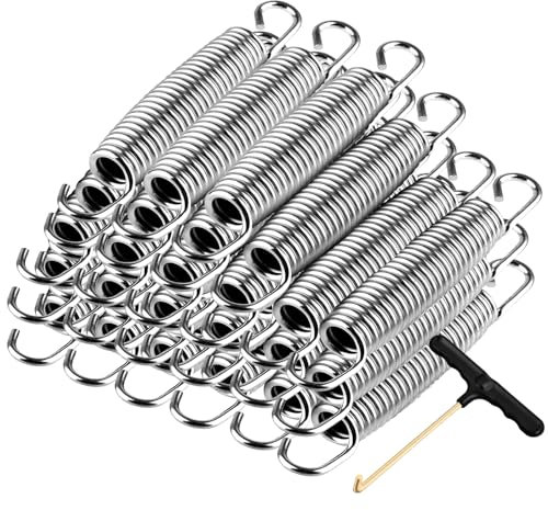 Trampolin Federn,Trampolin ersatzteile, 25 Stück Federn + 1 Stück Federwerkzeug