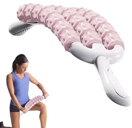 Rouleau de massage – Rouleau musculaire | de relaxation flexible à trois rangées pour la stimulation profonde des tissus sur les jambes, les bras, le dos, les athlètes pour la régénération du