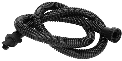 Paddle Board Pump Hose SUP Adapter Set - Inflation Tube Corrugated Plastic Hand Pump Valve Connector Swivel, Replacement Accessory for Inflatable Boat Raft Kayak Surfboard Mattress, Black