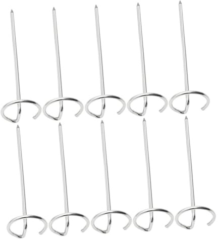 DECORNIJIA 10 pezzi Spiedini Barbecue in Acciaio Inossidabile Riutilizzabili Bastoncini per Carne e Verdure Adatti per Friggitrice ad Aria e Grigliate all Aperto Accessori per Bbq e Picnic