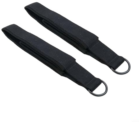HanOaki Correas de pie de pilates, suaves bandas de ejercicio de doble bucle, longitud ajustable, anillos en D, material de forro polar cómodo para estabilidad, fuerza, flexibilidad, entrenamiento en