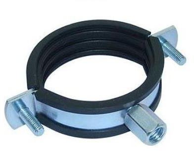 200 x Rohrschelle mit Gummieinlage, 1, Gewinde M8+10 (32-37 mm)