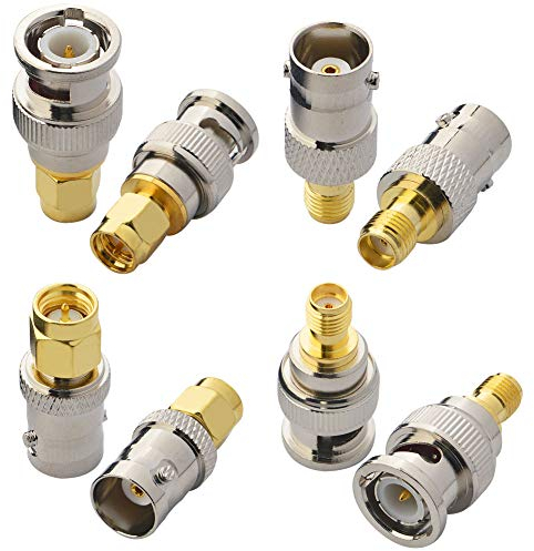 SMA zu BNC Kits 2 Set RF Adapter Anschluss Kits für SDR Amateurfunkgerät Baofeng UV 5R uv82 V-5r5 Zwei Wege Handfunkelektronik CCTV Kamerascanner Zwei Wege Funkgeräte