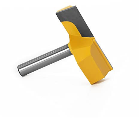 SYJY-SHOP 8mm Shank Bottom Cleaning Router Bit,2-1/4 Cutting Diameter For Surface Planing Router Bit 2 Flutes Carbide Tipped Cutter (Cutting Edge Length : 8mm shank)