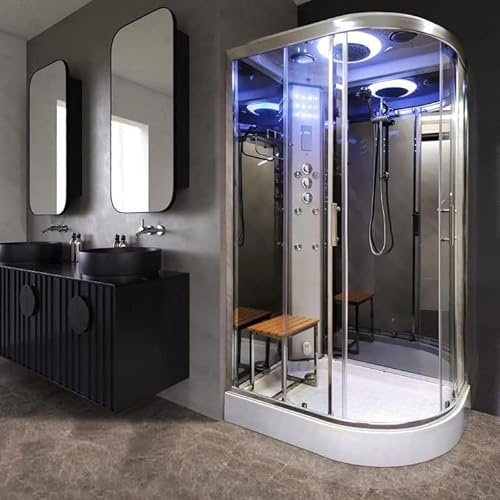 SS1200 Left Mirror Steam Shower Cabin (1200 x 800 x 2200mm)