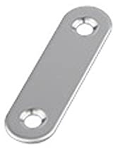15Pcs 37mm Flat Straight Plates, Joining Bracket Support Brace, Stainless Steel Flat Corner Repair Fixing Bracket Connector Plates with Holes for Wood Shelf Cabinet Chair Table