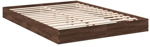 vidaXL Bettgestell ohne Matratze Braun Eiche 140x200 cm Holzwerkstoff