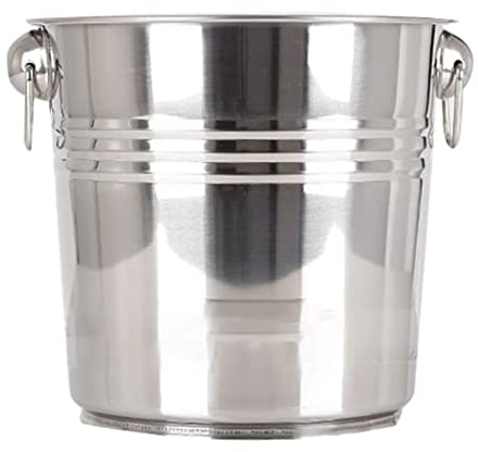 HYKJCSS Cubitera Champanera Cubo De Hielo De Acero Inoxidable Espesado Cubo De Champán Bar Cerveza Cubo De Hielo Aislado Cubiteras para Botellas(Size:9L)