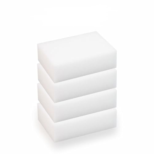 Magic Sponge Eraser Cleaning Sponges Eraser Multi-Functional Eraser Sponge White Erasing Sponge Melamine Sponge Foam Cleaning Pads Dust Sponge For Walls Kitchens Bathrooms Paint Eraser (4pcs)